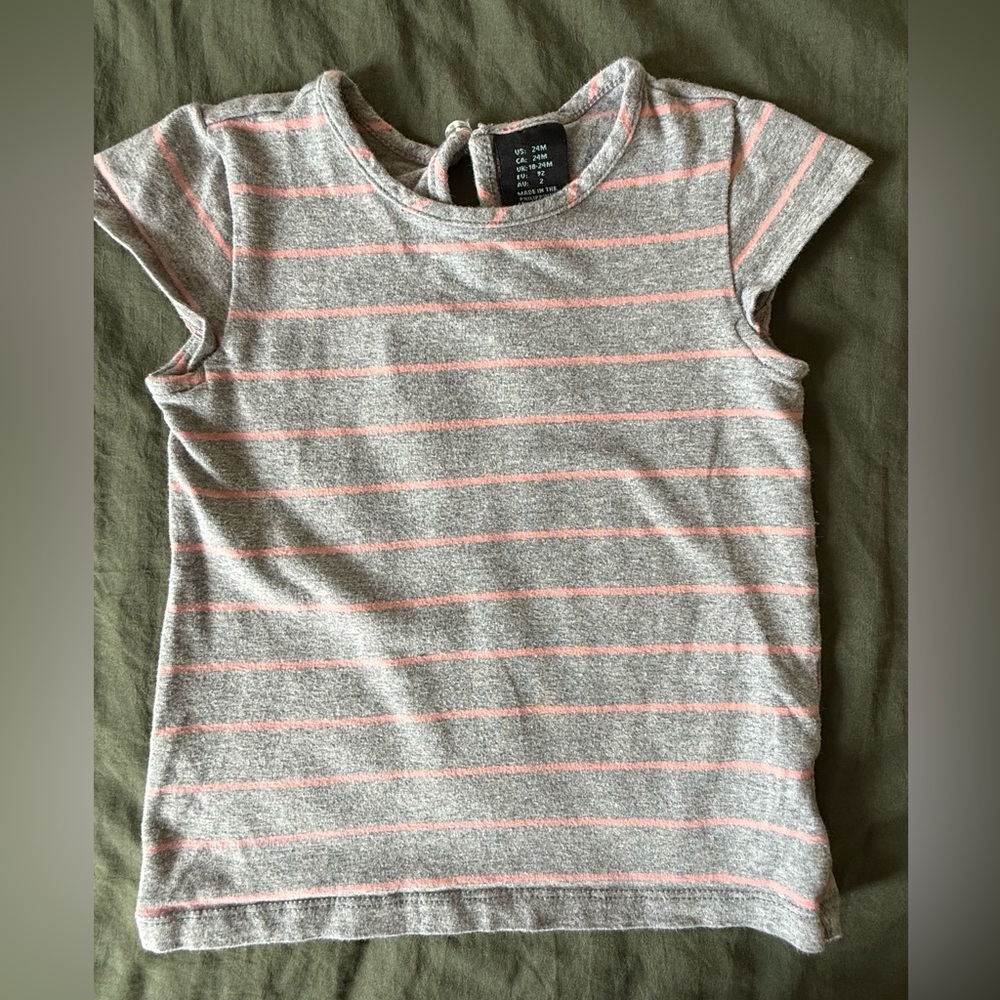Toddler Striped Tee – Size 24M / 2T